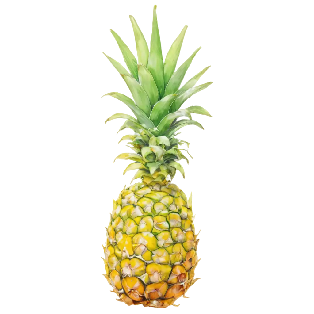 Vibrant-Pineapple-Watercolors-PNG-Image-Refreshing-Artistry-in-Digital-Format