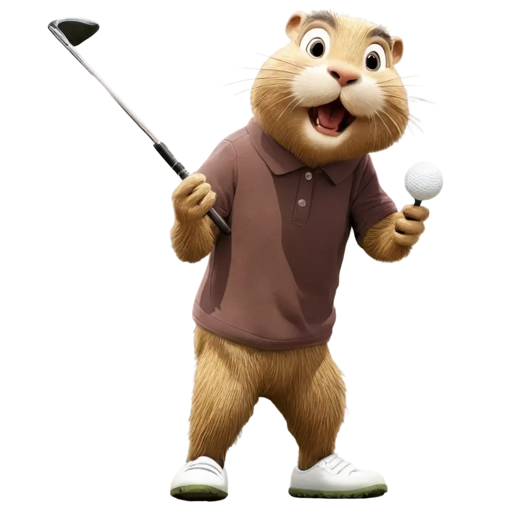 illustrated gopher golfphing