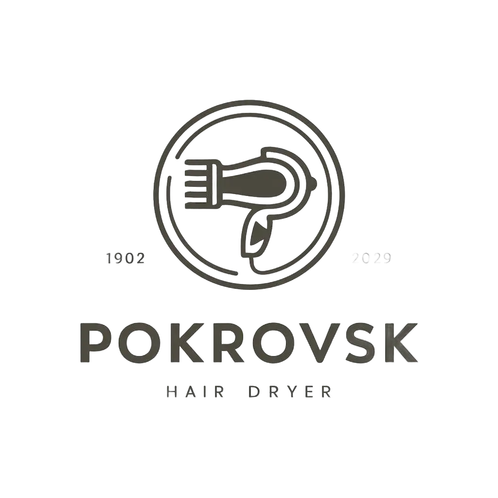 LOGO-Design-for-Pokrovsk-Elegant-Hair-Dryer-Vector-Symbol-for-Beauty-Spa-Industry