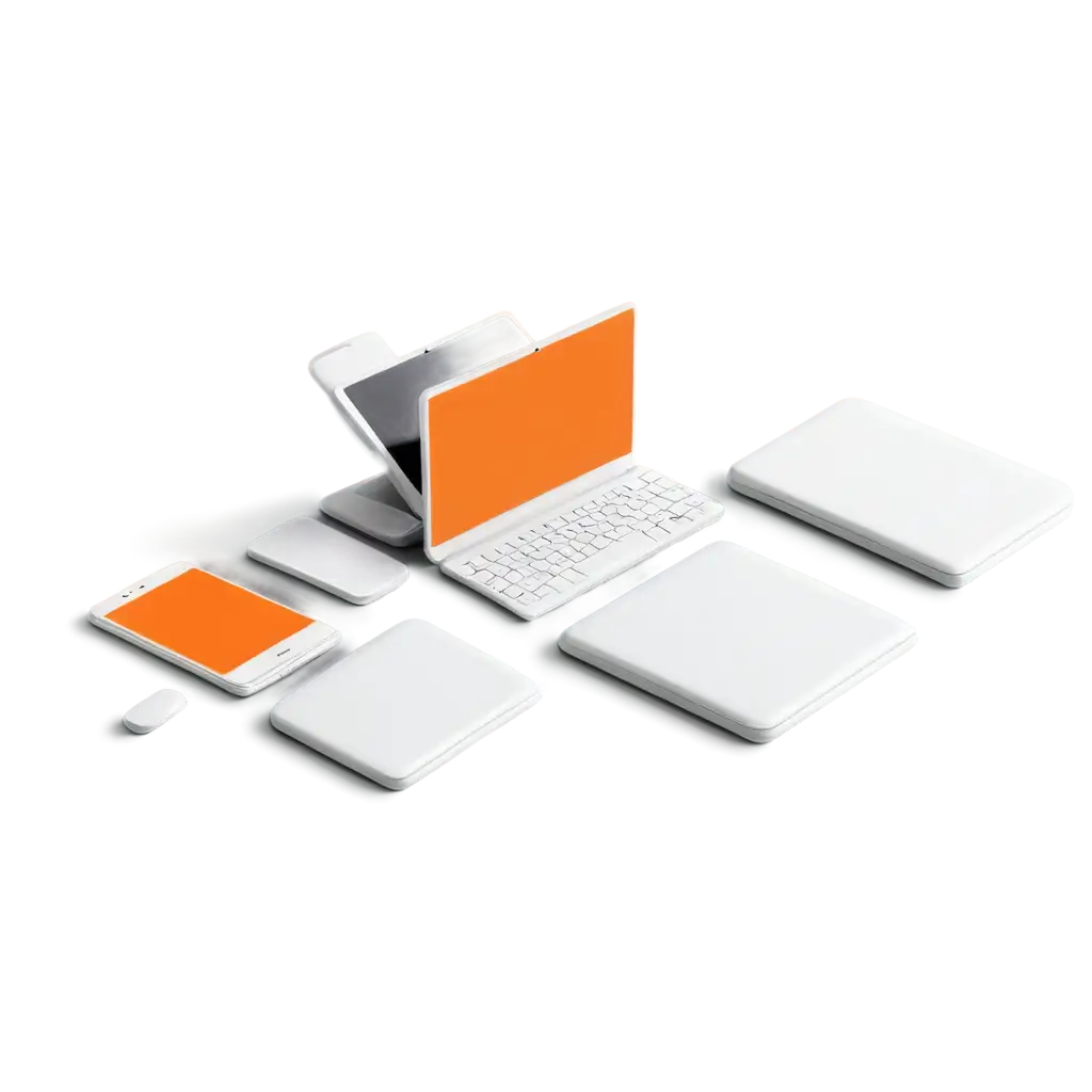 HighQuality-PNG-Image-of-3D-Digital-Illustration-Featuring-Modern-Electronic-Devices-Laptop-Tablet-and-Smartphone