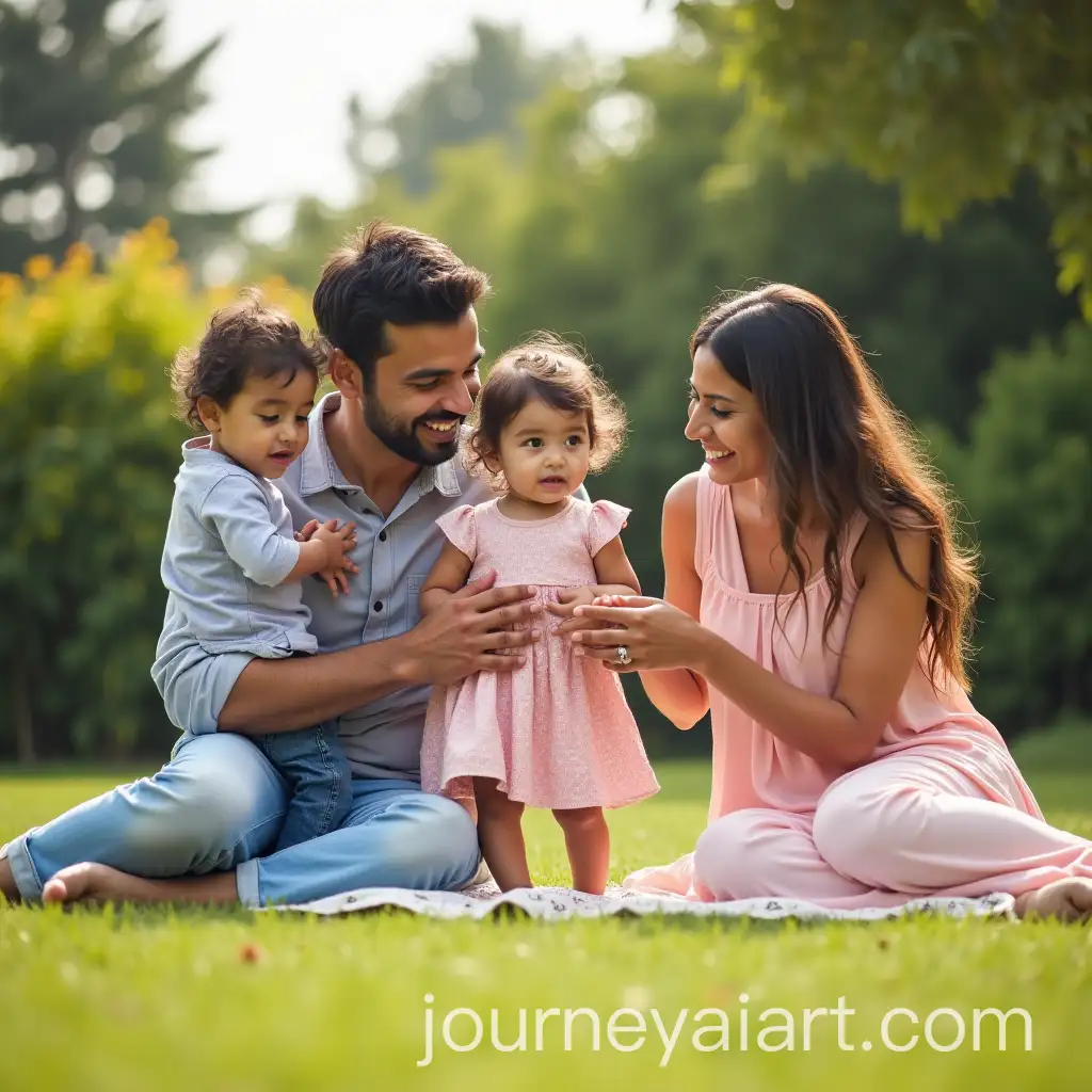 Indian-Family-Playing-Together-in-a-Garden
