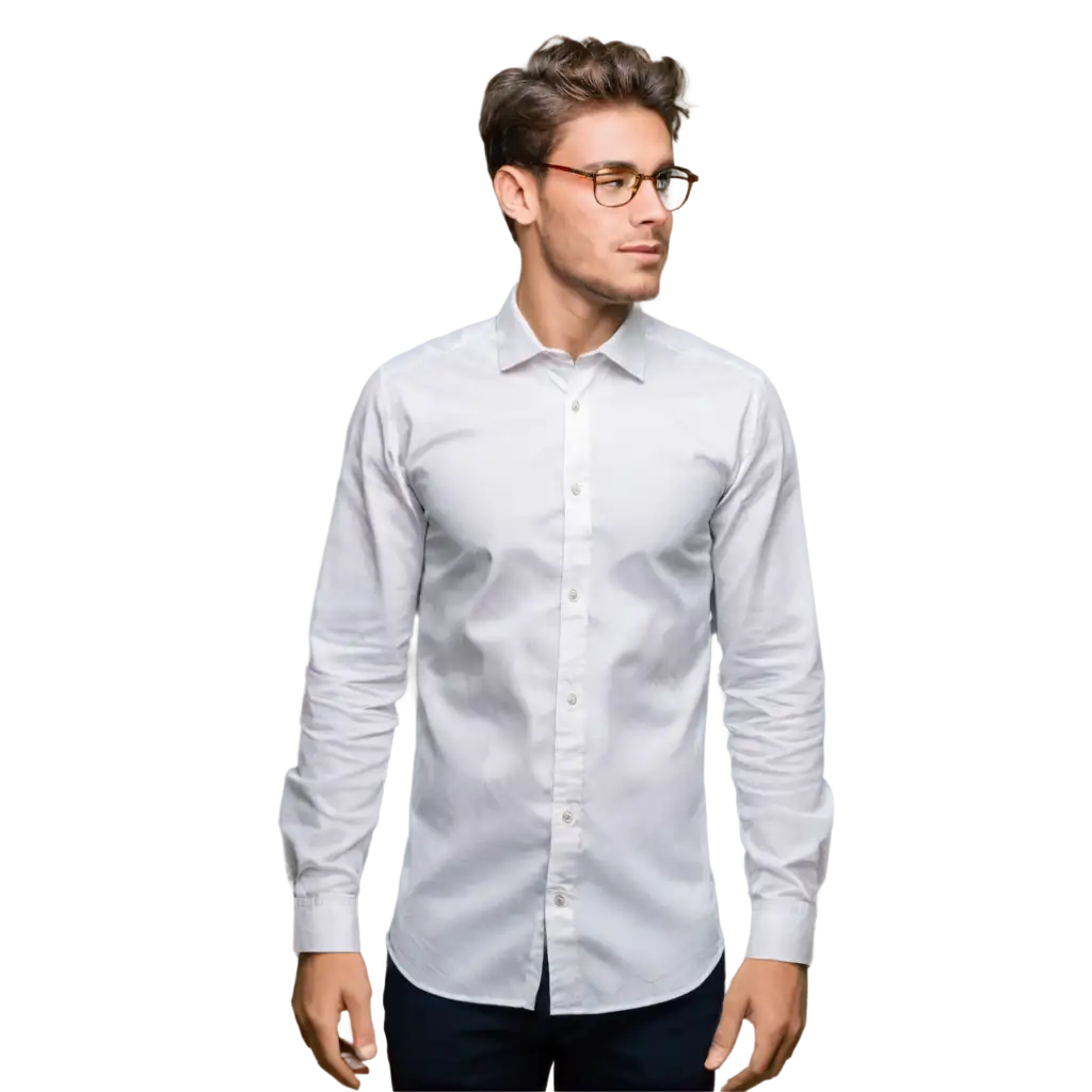 HighQuality-Studio-Photograph-of-White-FullSleeve-Mens-Dress-Shirt-PNG-with-Crisp-Fabric-Detail