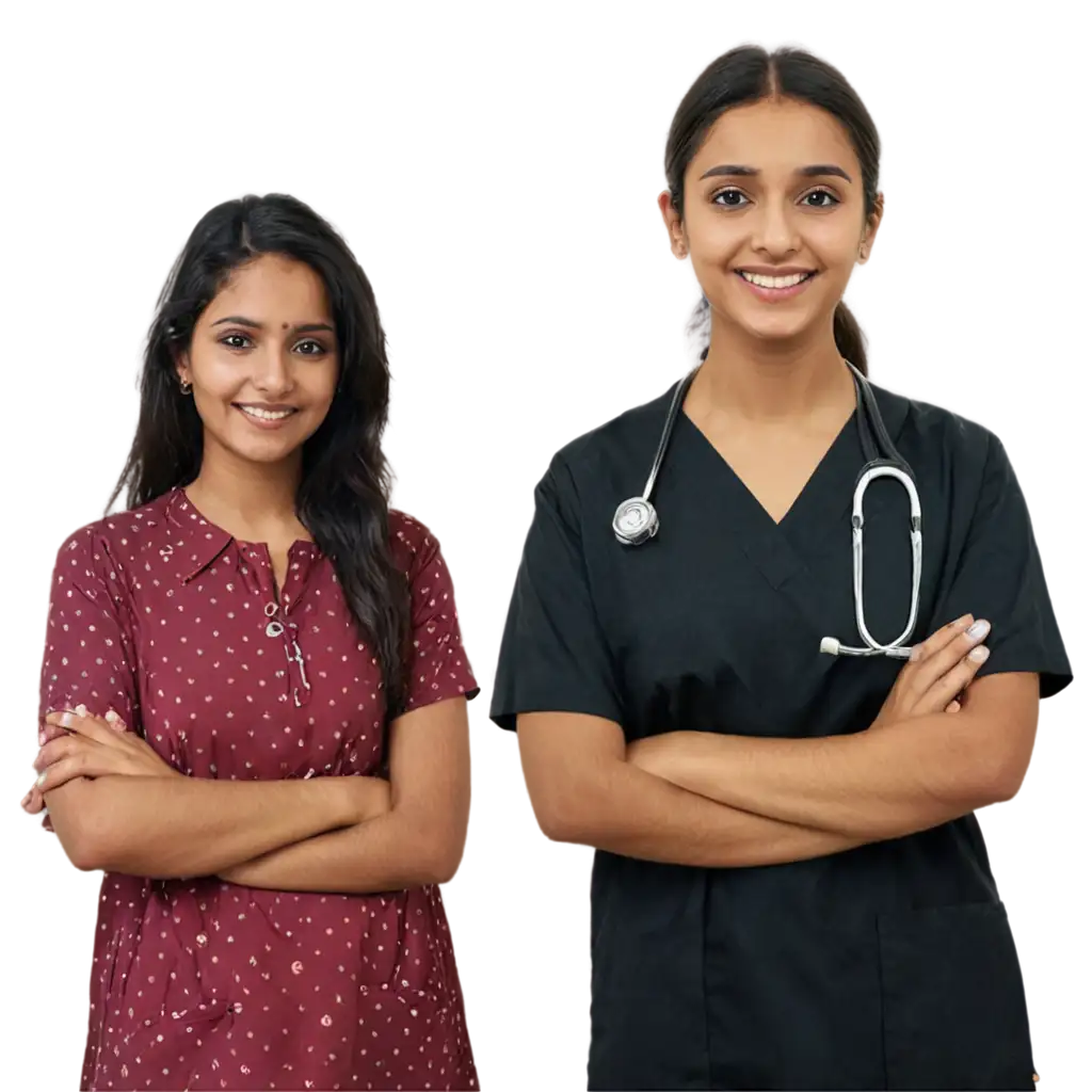 Medical-College-Female-Student-PNG-Image-HighQuality-and-Versatile-Visual-Asset