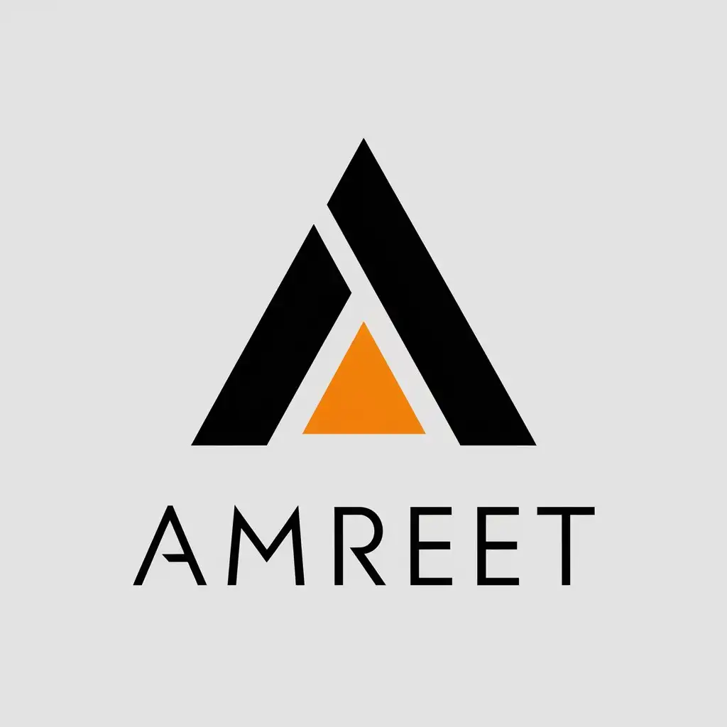 a vector logo design,with the text "AMREET", main symbol:a,complex,be used in Others industry,clear background