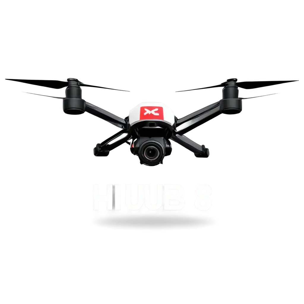 Make me a nice logo for a drone operator. I want a dji mini drone with the name Huub80 under it.