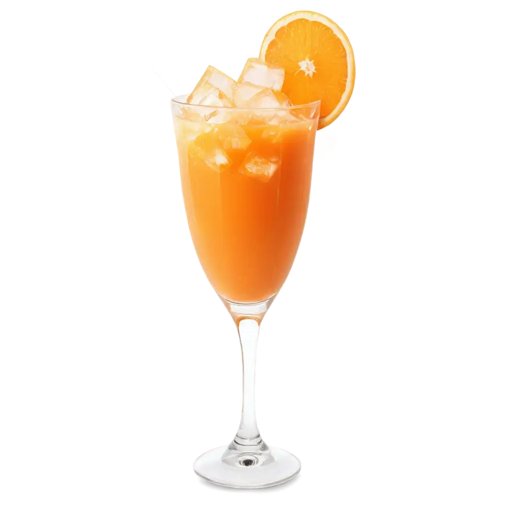 orange in a tall cup with ice