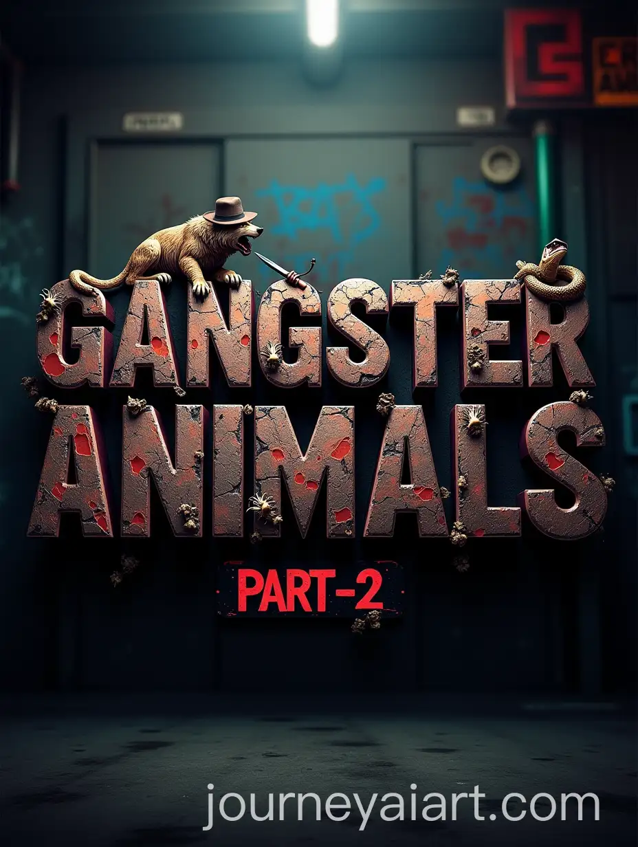Gangster-Animals-Part2-3D-Font-with-Urban-Grit-and-Wild-Animal-Motifs