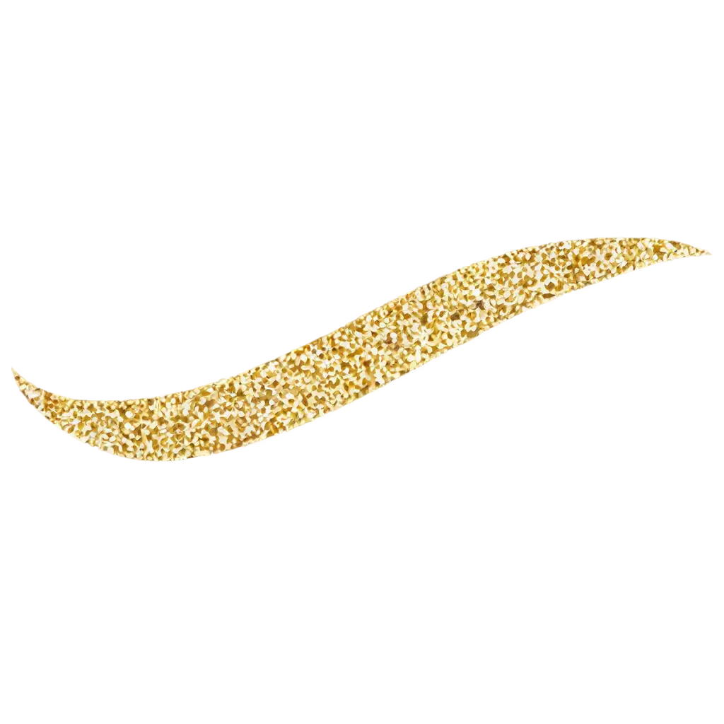 Luxurious party accessory, gold glitter swash, shiny stroke shape