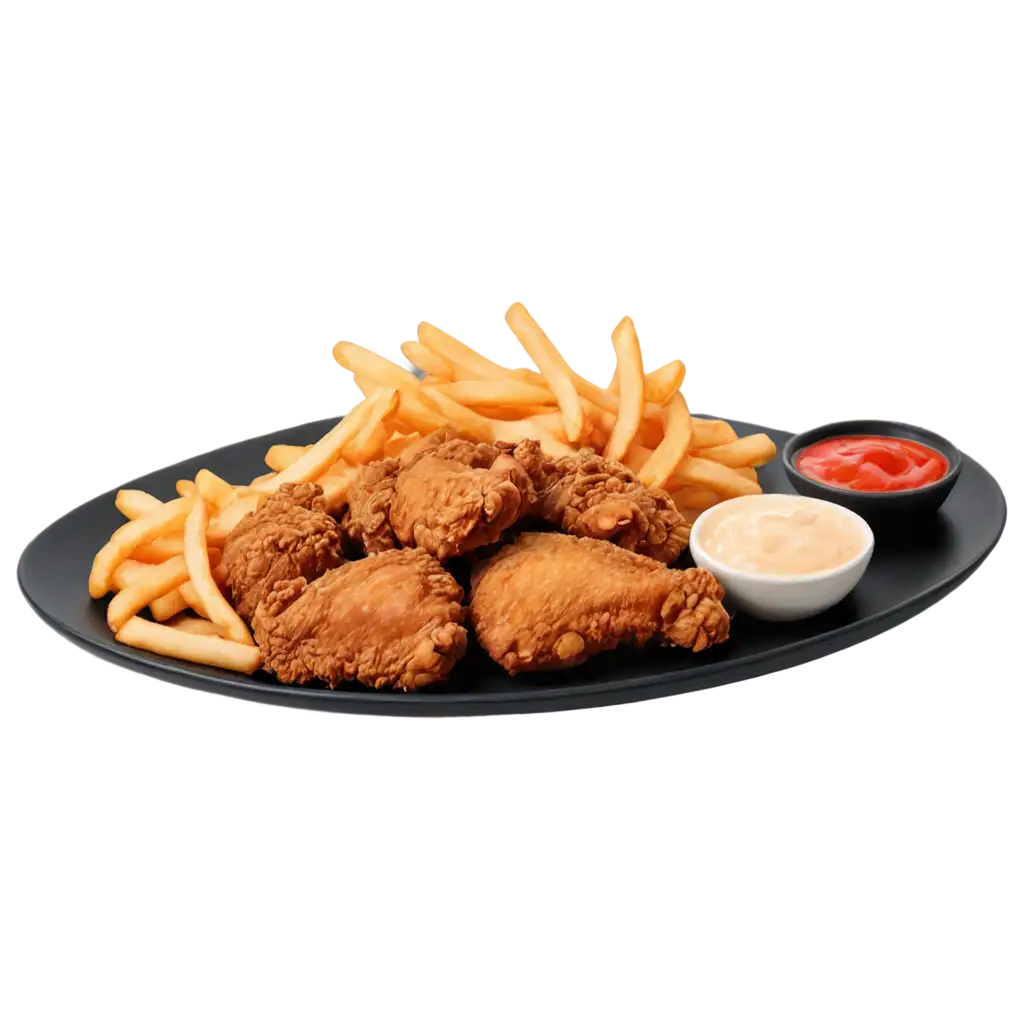 Crispy-Fried-Chicken-and-Golden-French-Fries-PNG-Image-for-Food-Presentation-and-Marketing