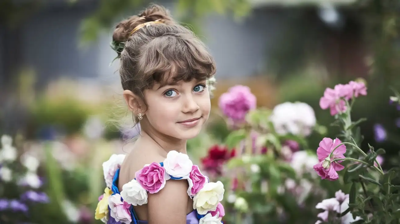 Young-Woman-in-Floral-Dress-with-Brown-Hair-and-Blue-Eyes