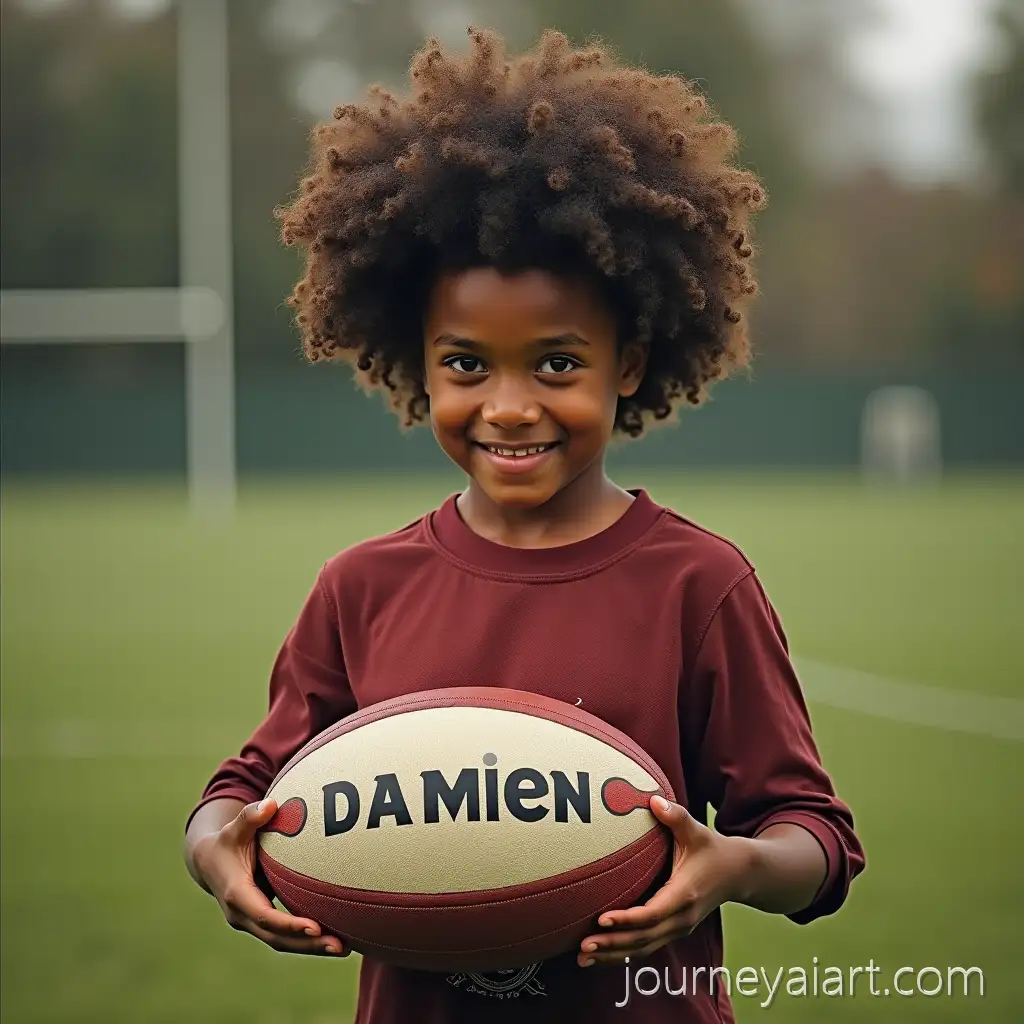 Young-Boy-Named-Damien-Ford-Holding-a-Rugby-Ball-with-Unique-BroccoliShaped-Hair