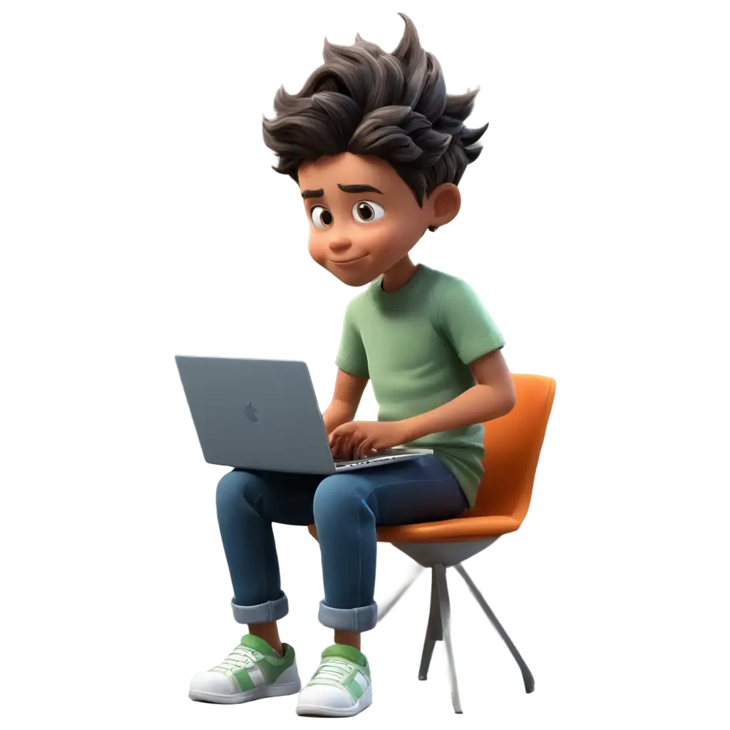 Cartoon-Boy-Working-on-Laptop-HighQuality-PNG-Image-for-Creative-Projects