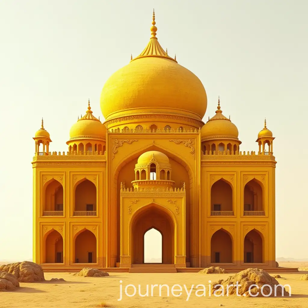 TurmericColored-Building-Shaped-Structure