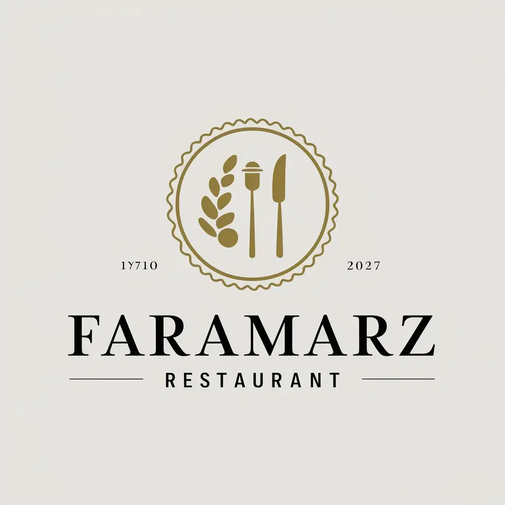 LOGO-Design-for-FARAMARZ-Elegant-Restaurant-Emblem-on-Clear-Background