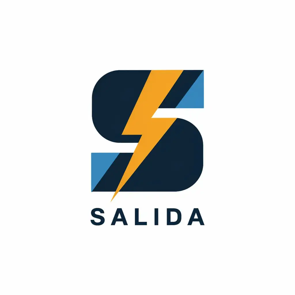 LOGO Design for Salida Capital S with Lightning Bolt in Modern Flat Style