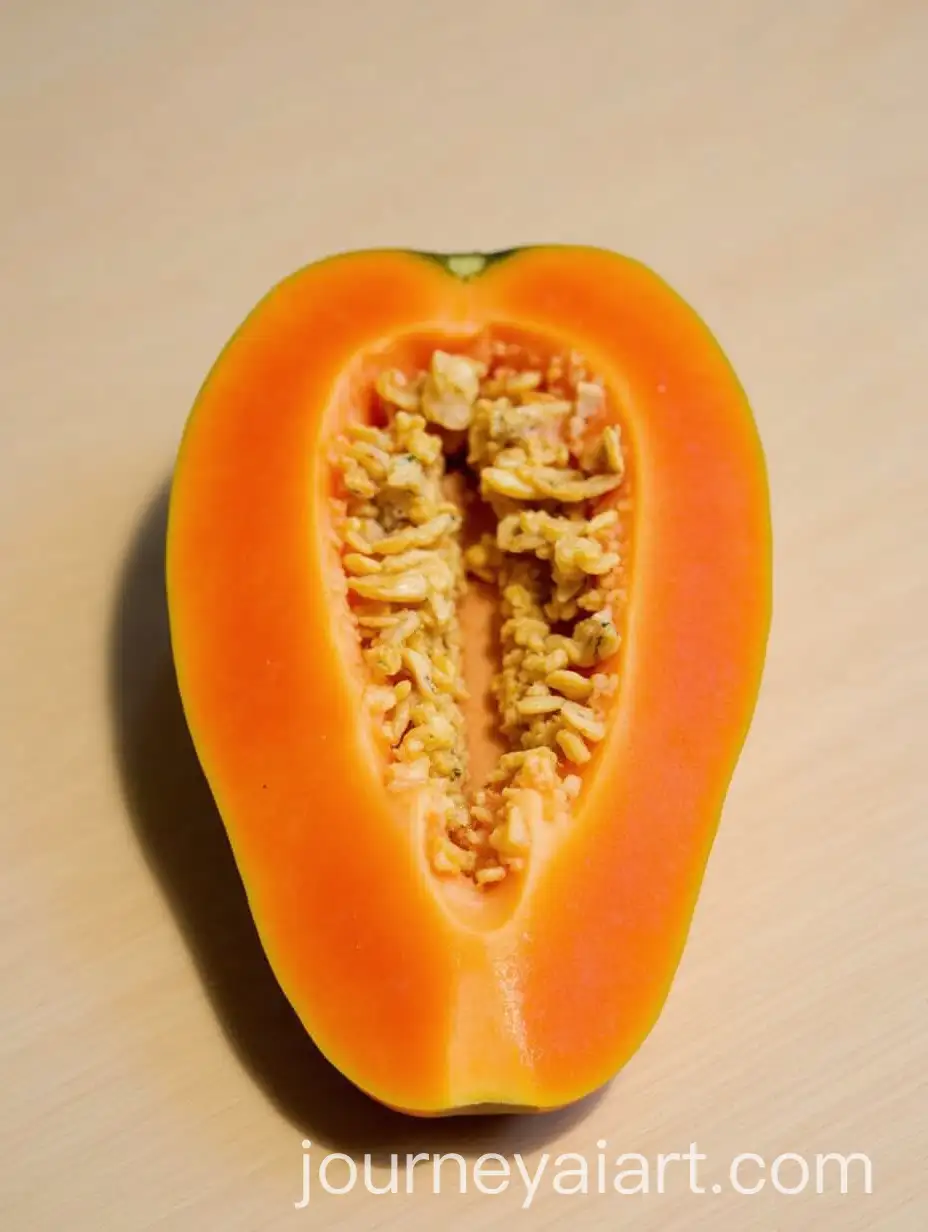 Fresh-Cut-PapayaAI-Image-Expansion-with-Vibrant-Orange-Flesh-and-Seeds