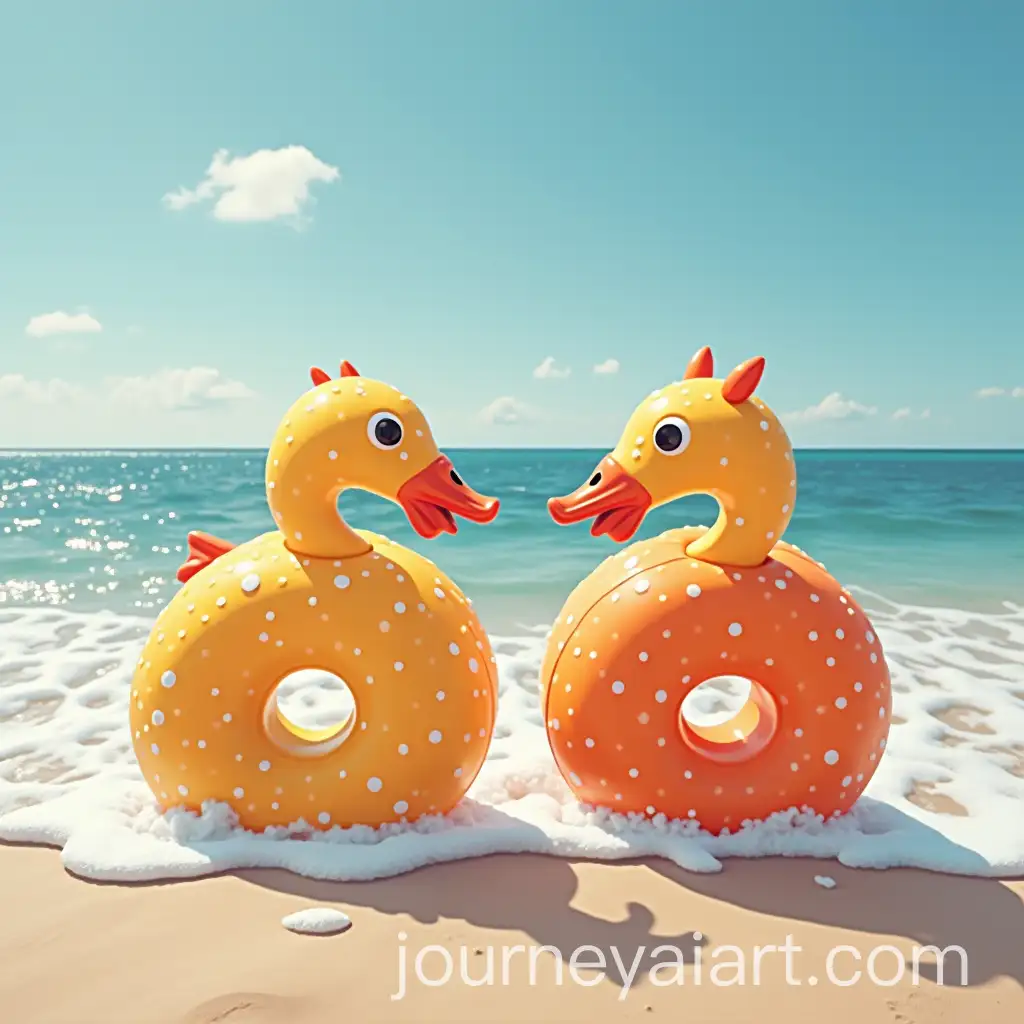 Children-Playing-with-Floaties-at-the-Beach