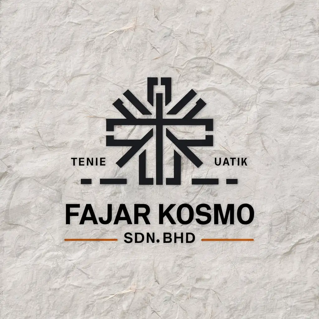 a vector logo design,with the text "FAJAR KOSMO SDN BHD", main symbol:wholesale industrial hardware,Moderate,be used in Others industry,clear background