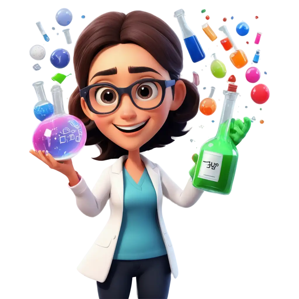 Cartoon-Chemistry-Teacher-in-Laboratory-PNG-Image-Educational-and-Vibrant-Illustration