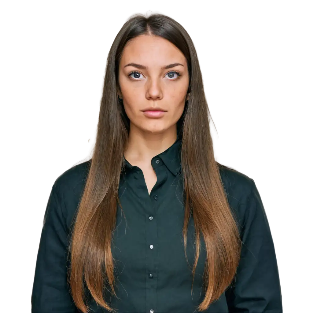 Realistic-PNG-Image-of-a-27YearOld-American-Woman-with-Hyperpigmentation-Freckles-and-Mole-in-Dark-Collared-Shirt