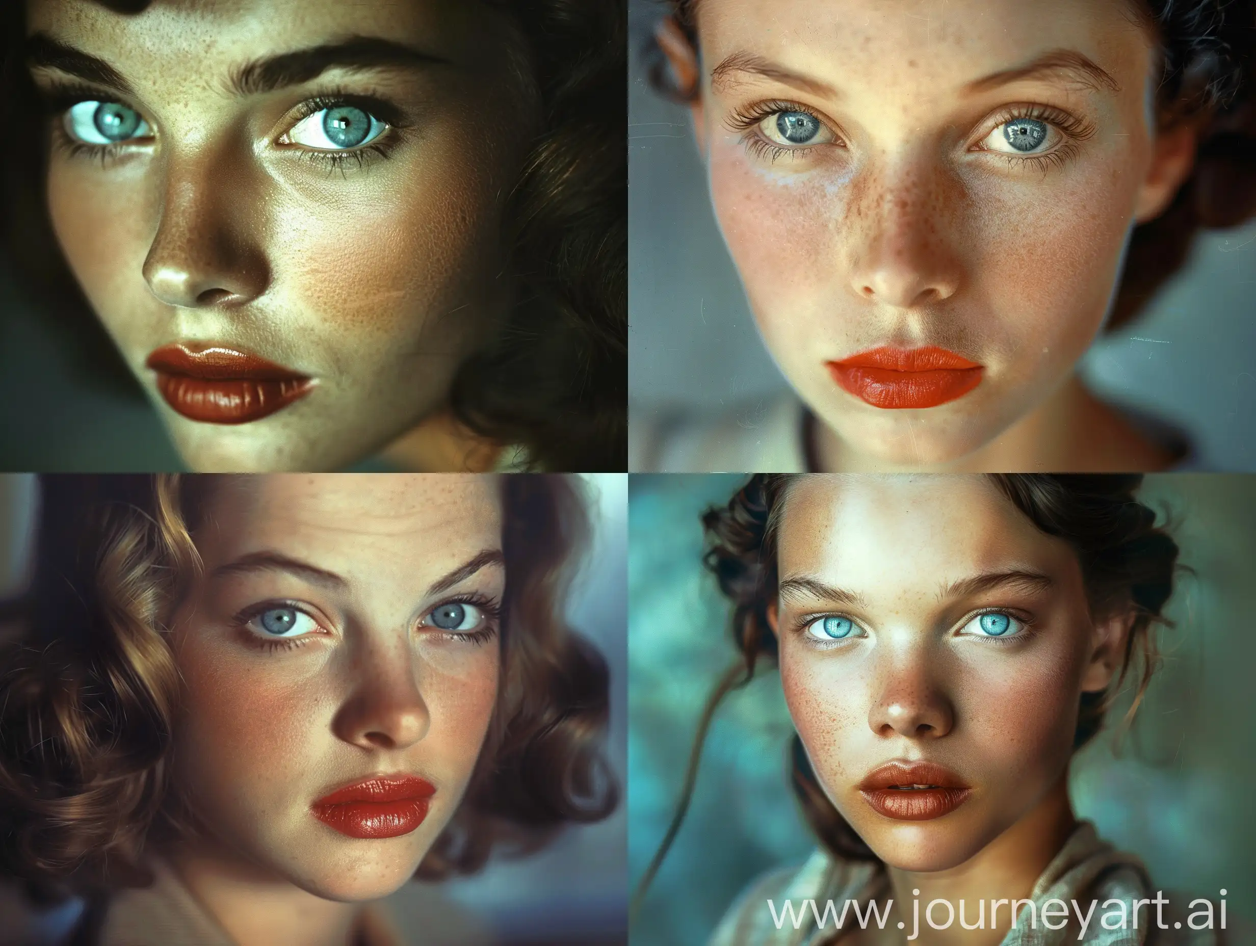 Stunning-Woman-with-Captivating-Blue-Eyes-in-Vintage-Color-Photography