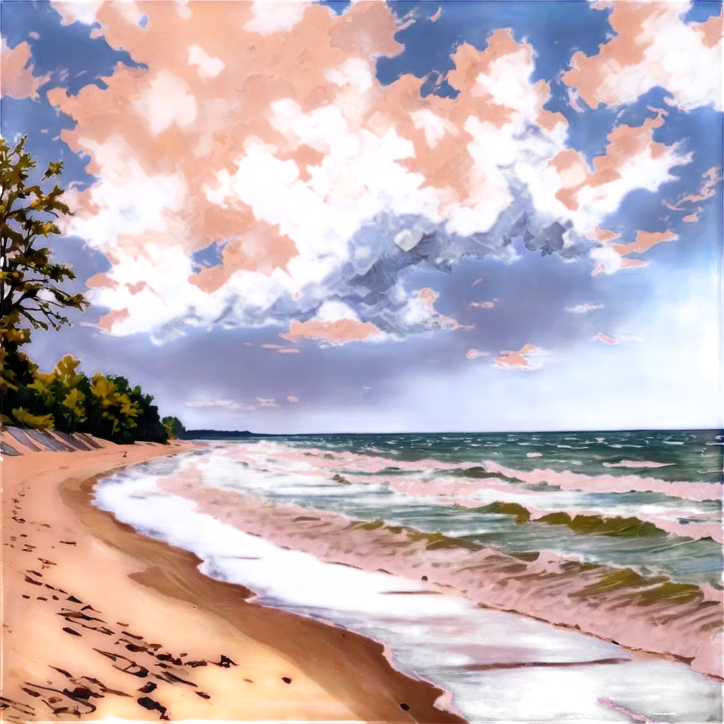 Stunning-PNG-Artwork-of-Grand-Bend-Beach-Canada-Capture-the-Serenity-and-Beauty