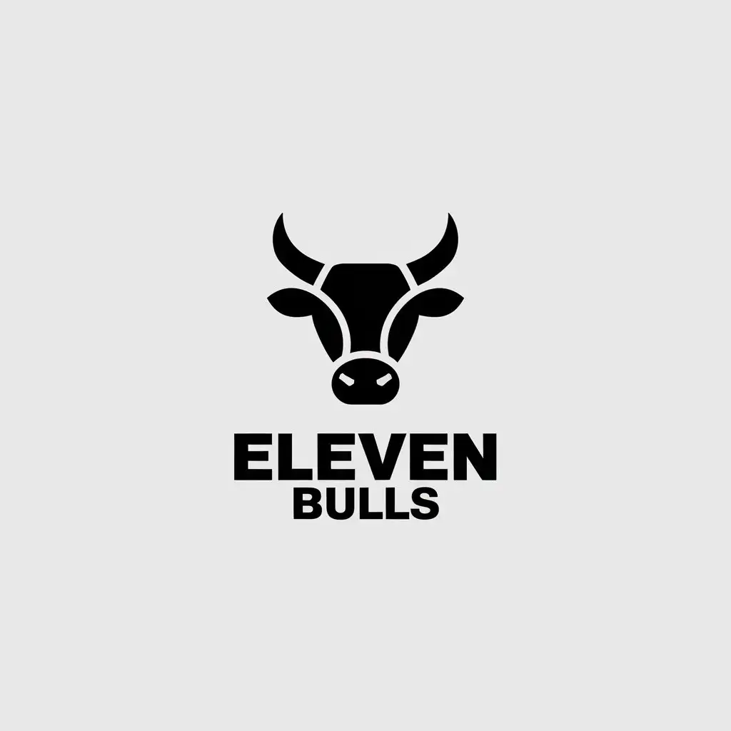 LOGO-Design-For-Eleven-Bulls-Minimalistic-Cow-Symbol-for-the-Internet-Industry