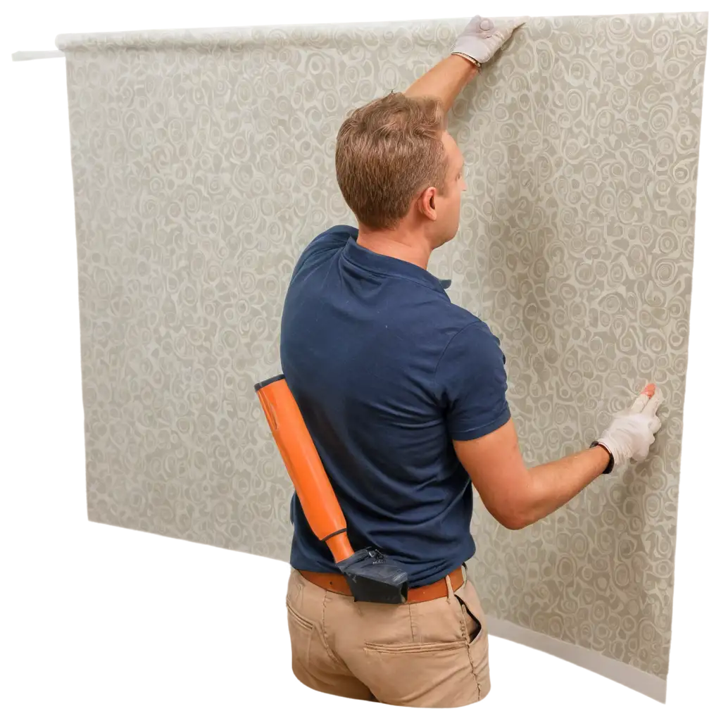 Professional-PNG-Image-Man-Installing-Wallpaper