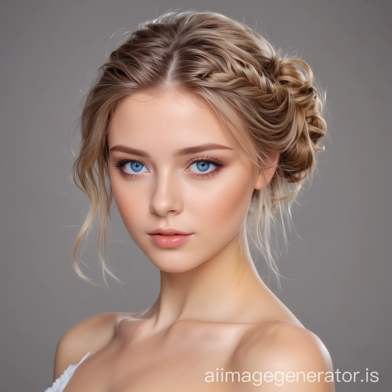 Portrait-of-a-Elegant-Young-Woman-with-Blue-Eyes-and-Natural-Makeup