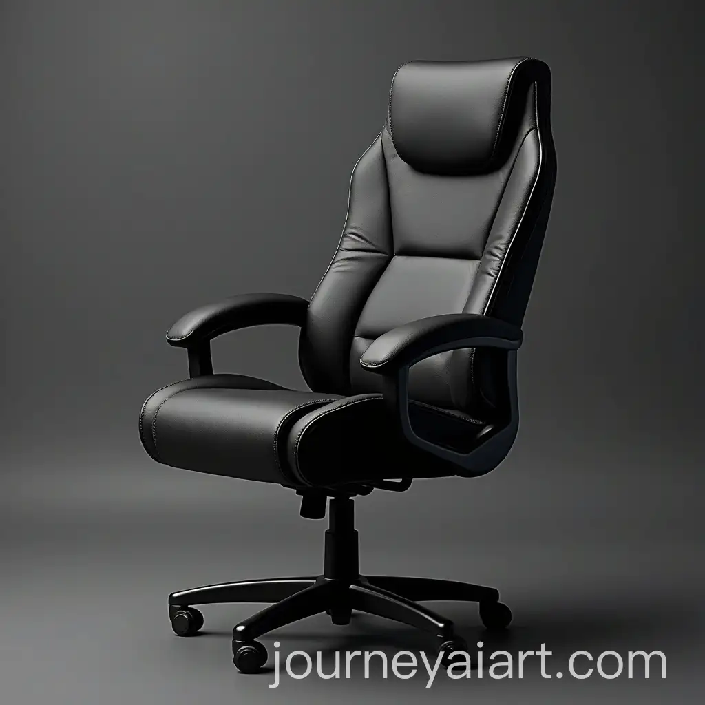Sleek-Black-Chair-for-Computer-Setup