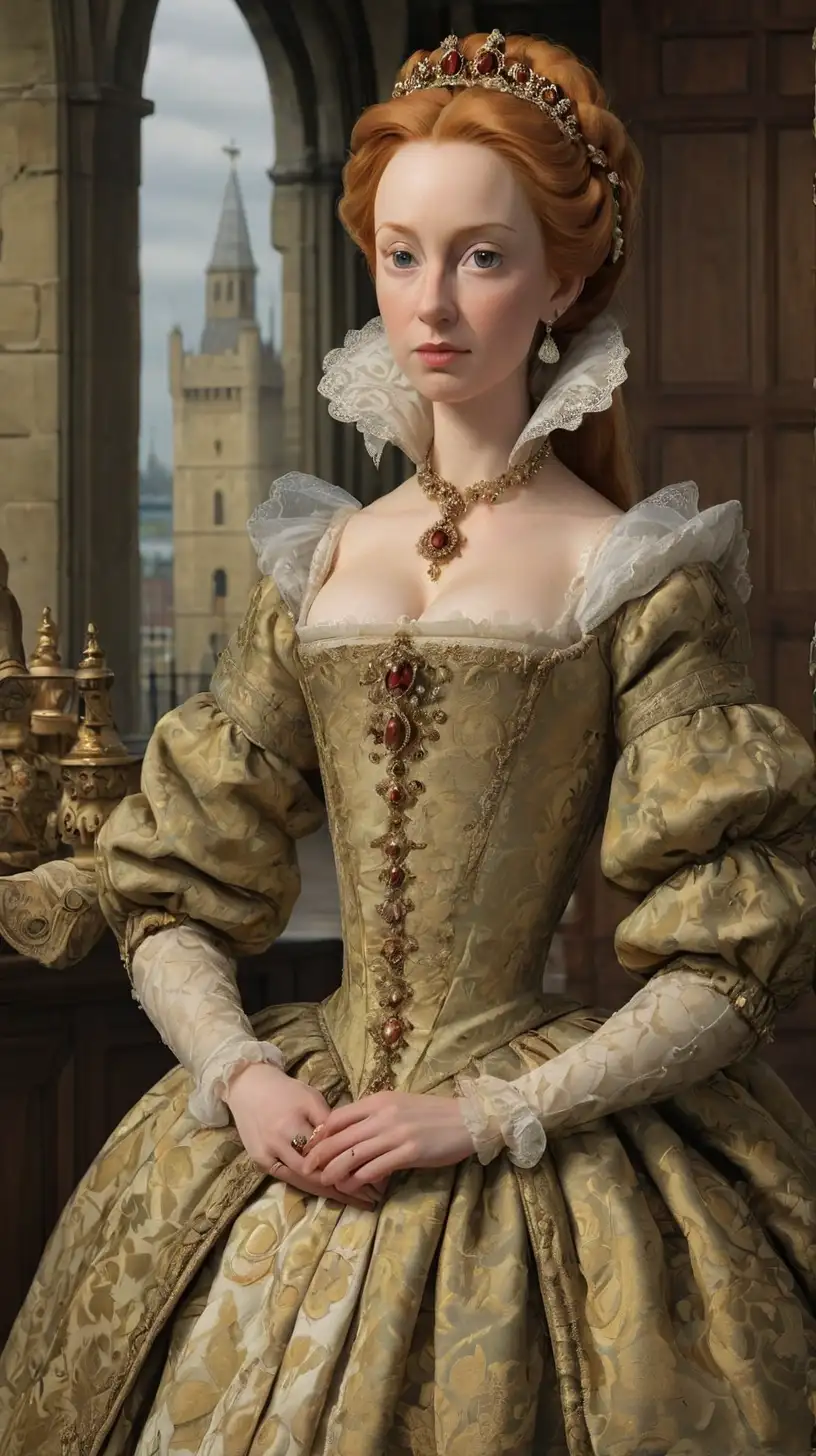 Portraits of Elizabeth I and Anne Boleyn in Historical Settings