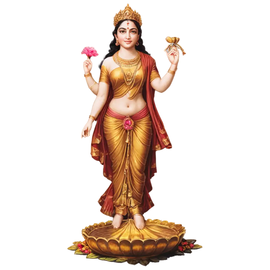 HighQuality-PNG-Image-of-Goddess-Laxmi-for-Spiritual-and-Artistic-Use