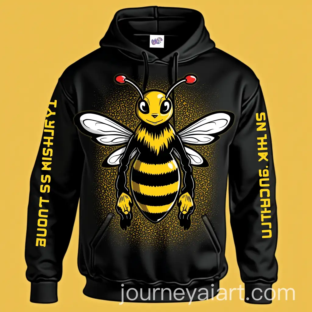 Futuristic-Streetwear-Hoodie-Design-Featuring-Bee-Mascot-and-Ethereum-Blockchain-Logo