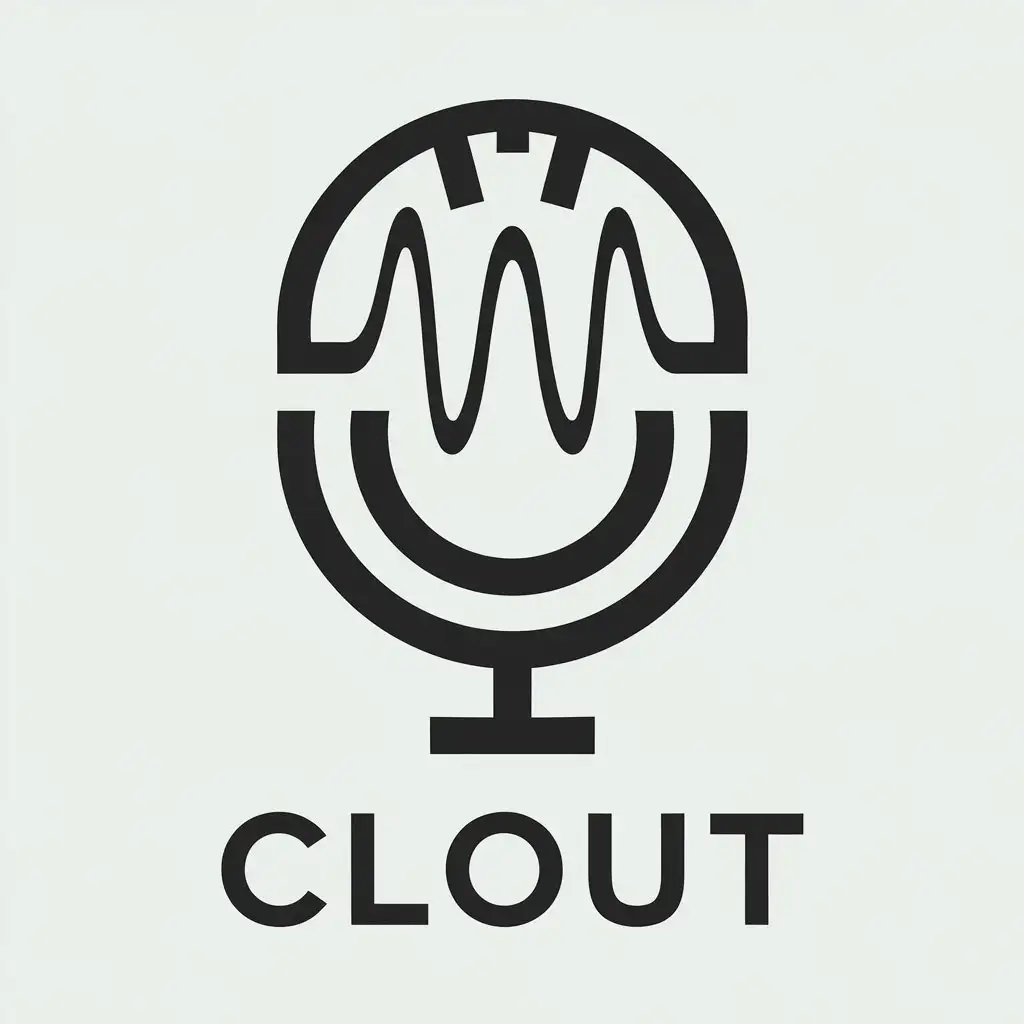 LOGO Design for Clout Simplified Vector Design with Clear Background