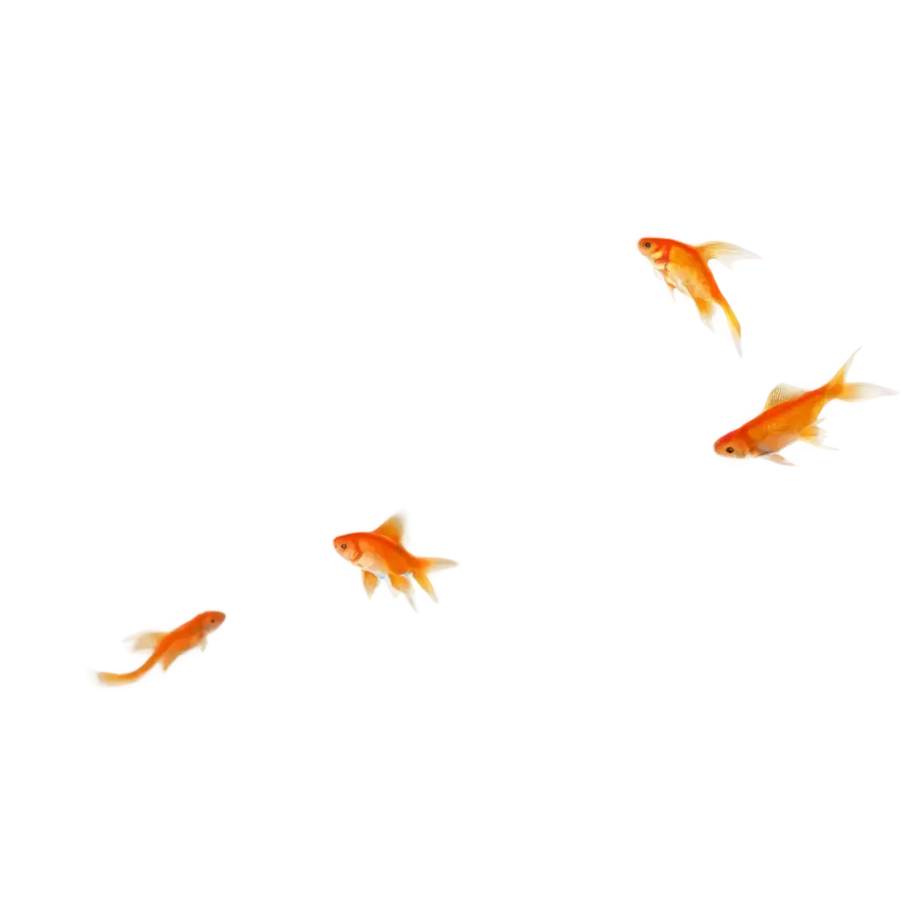 Goldfish in dynamic pose