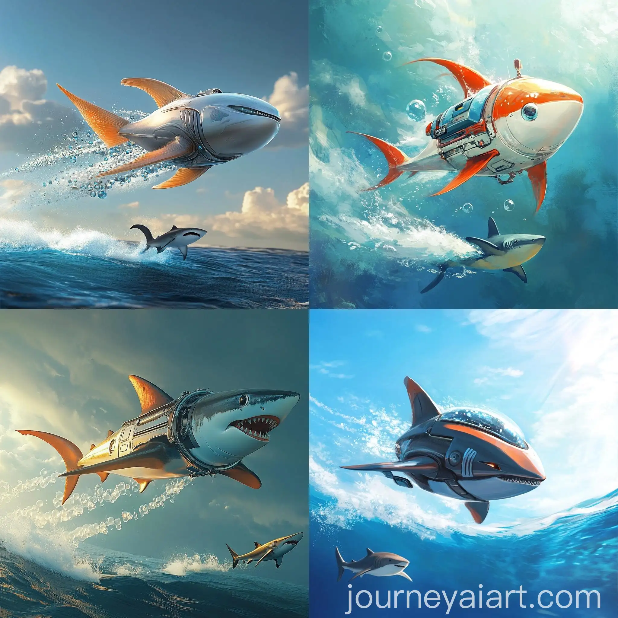 Thrilling-HighSpeed-Chase-Flying-Fish-vs-Determined-Shark