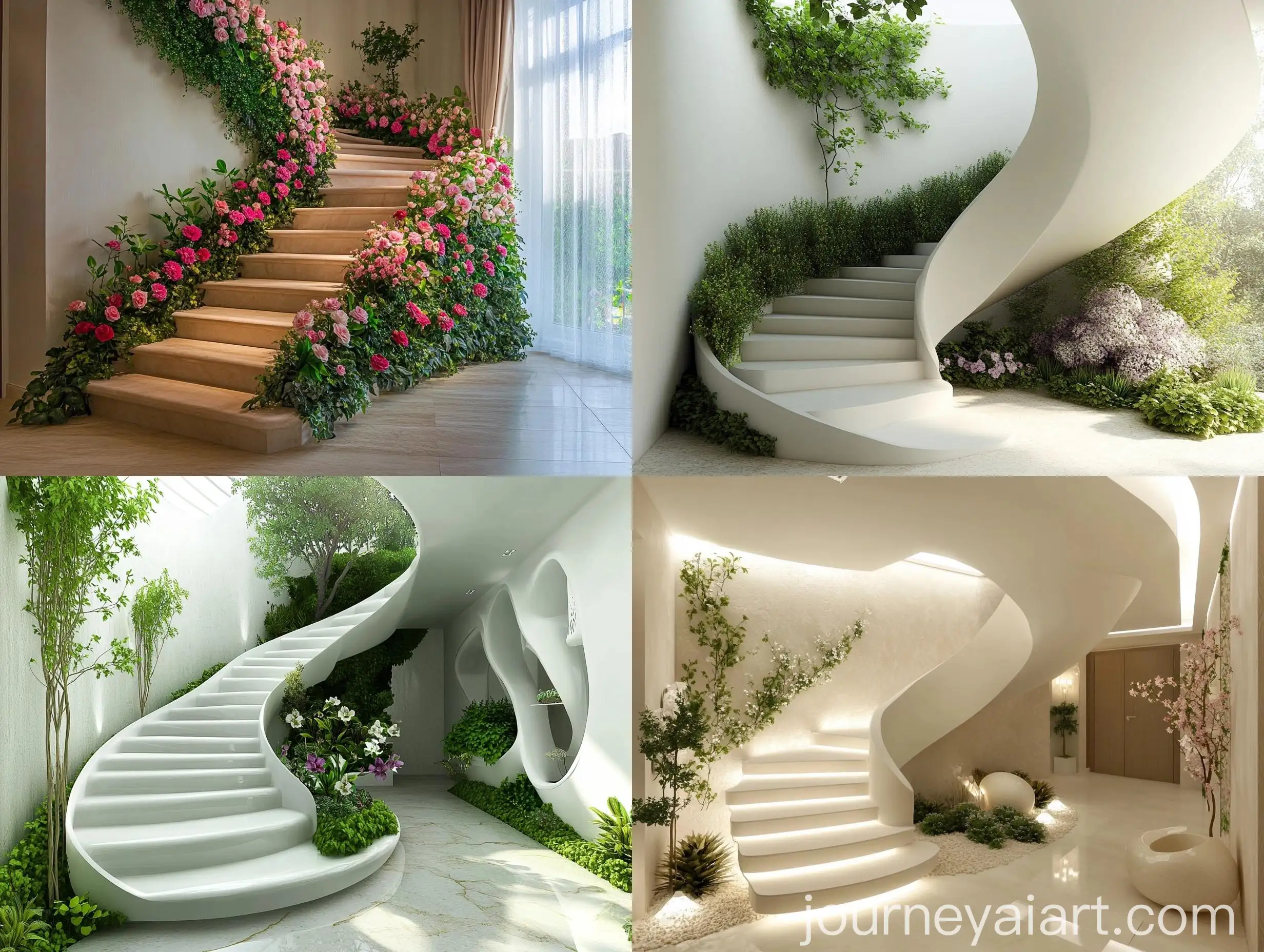 Flowerthemed-Relaxation-Zone-Under-Stairs
