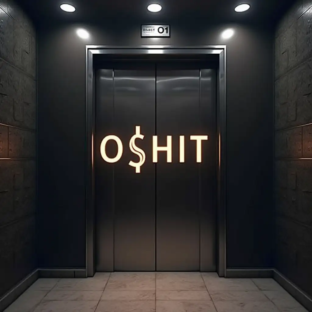 Generate the OTIS elevator logo but make it say OSHIT