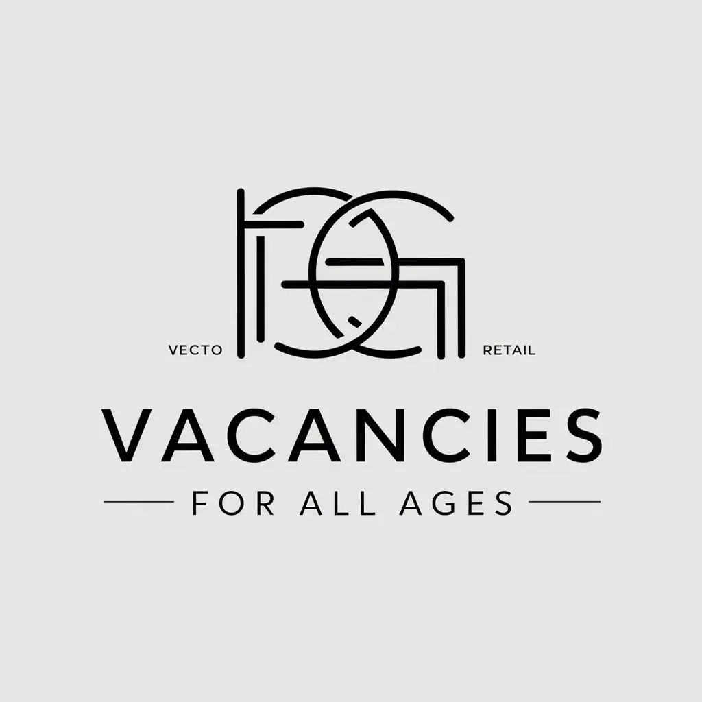 LOGO Design for Vacancies for All Ages Minimalistic Vector Style for Retail Industry