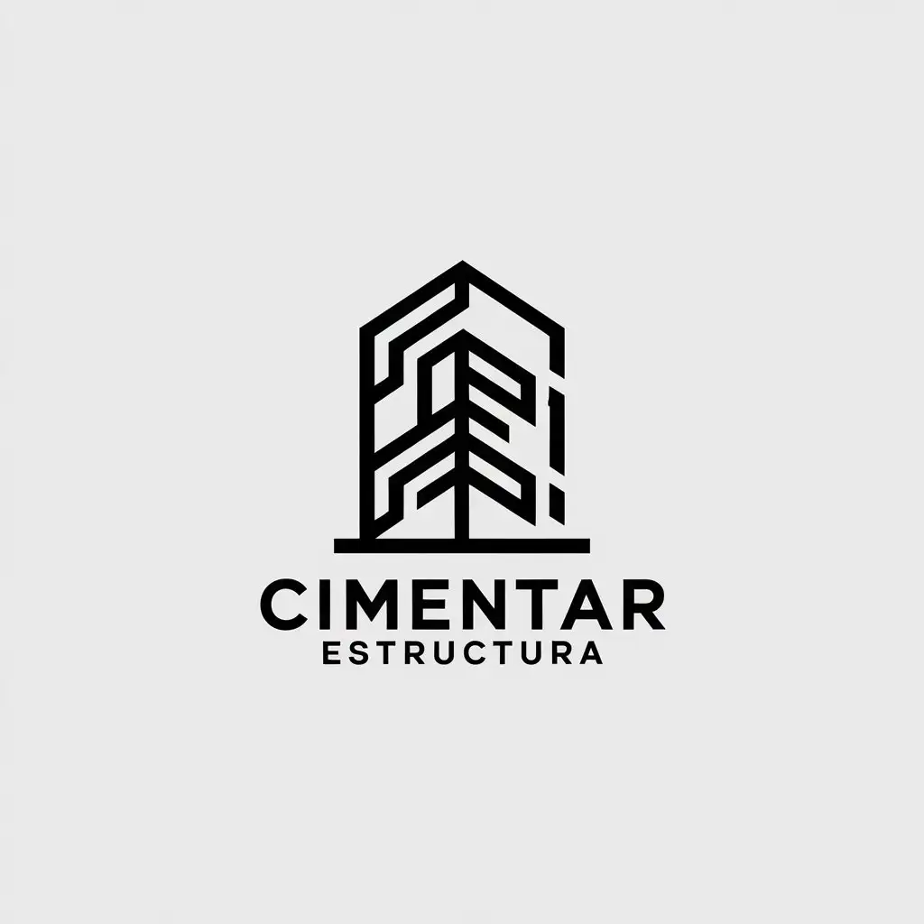 LOGO-Design-For-Cimentar-Estructura-Building-Structure-Symbol-in-Minimalistic-Style-for-Construction-Industry