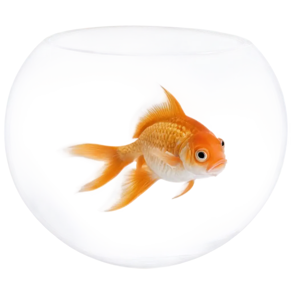 Goldfish-in-a-Bowl-PNG-Image-HighQuality-Transparent-Background-for-Versatile-Use