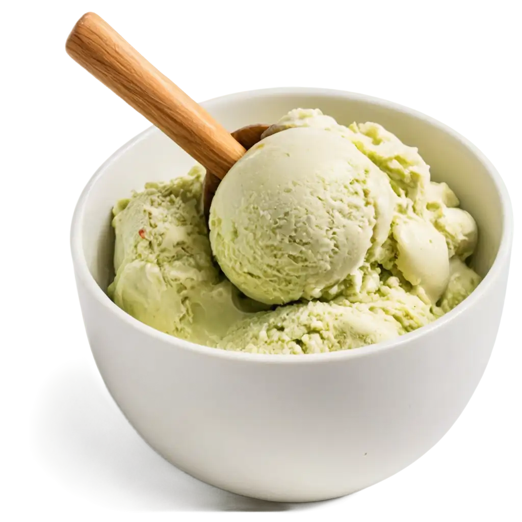 HighQuality-PNG-of-Melting-Pistachio-Ice-Cream-in-a-White-Bowl