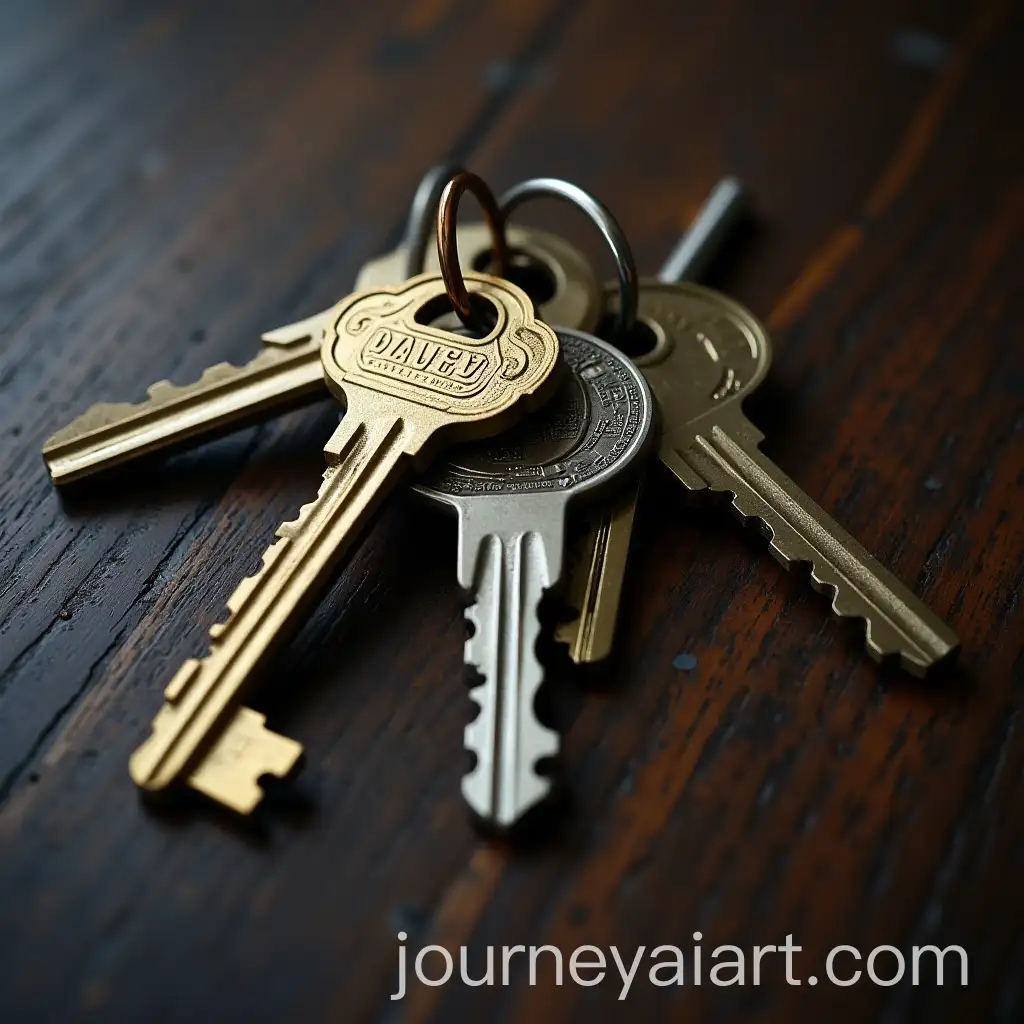 Closeup-of-Various-Keys-Arranged-Artistically