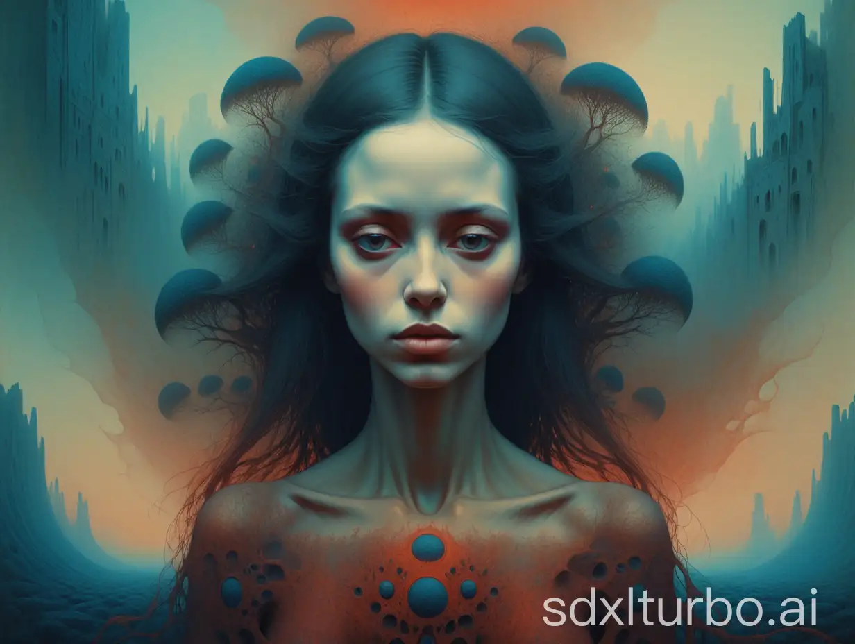 Surreal-Portrait-of-a-Woman-in-Beksinski-Illustration-Style