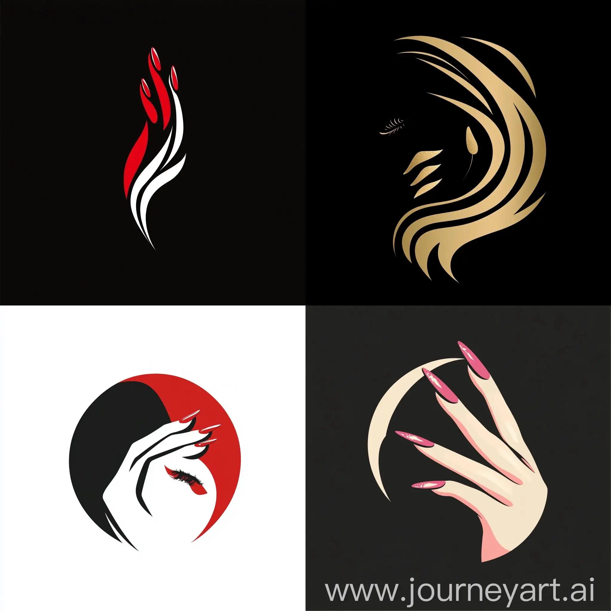 Modern-Manicure-Salon-Logo-Design-with-Clean-Lines-and-Elegant-Style