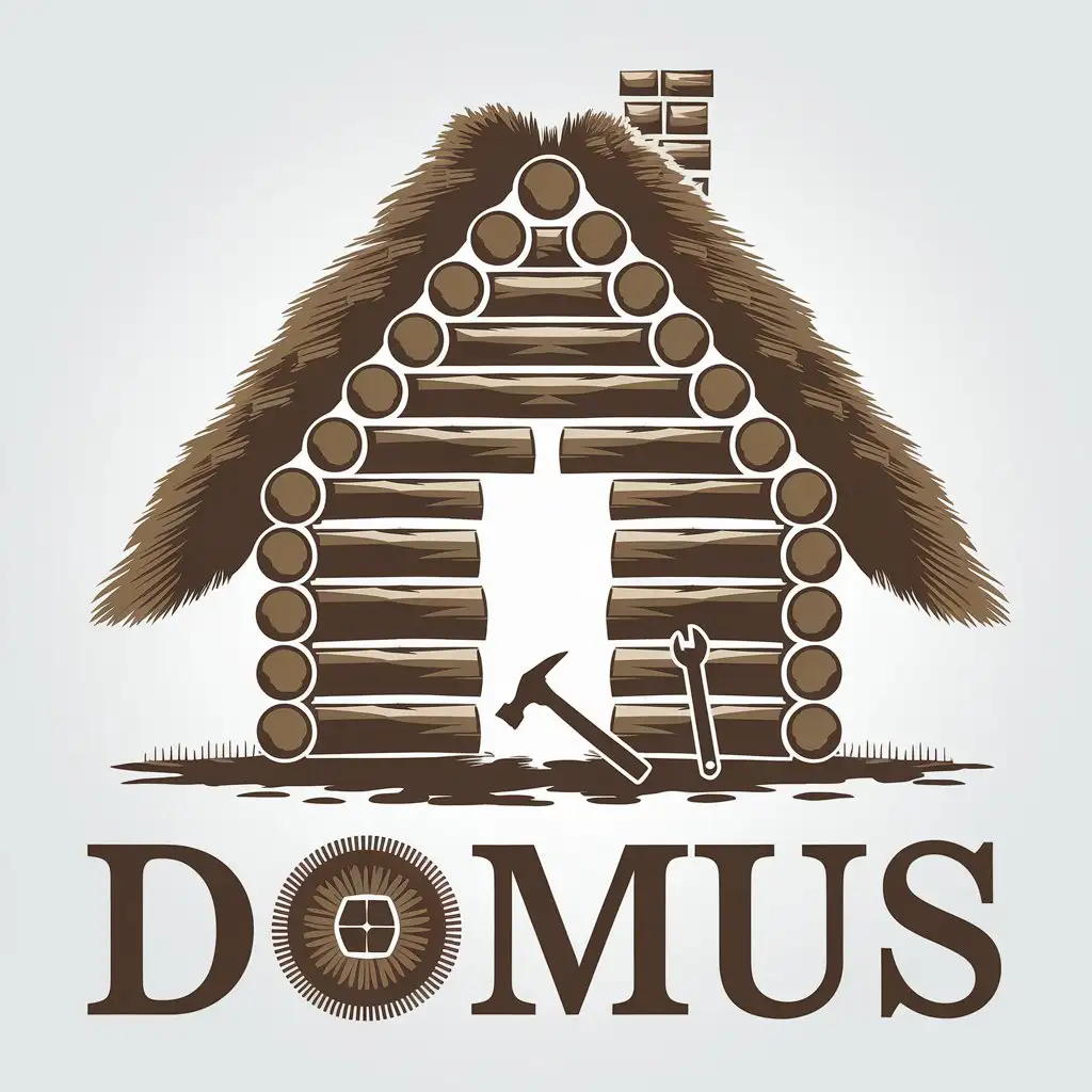 LOGO Design For Domus Strong and Reliable Home Construction Theme