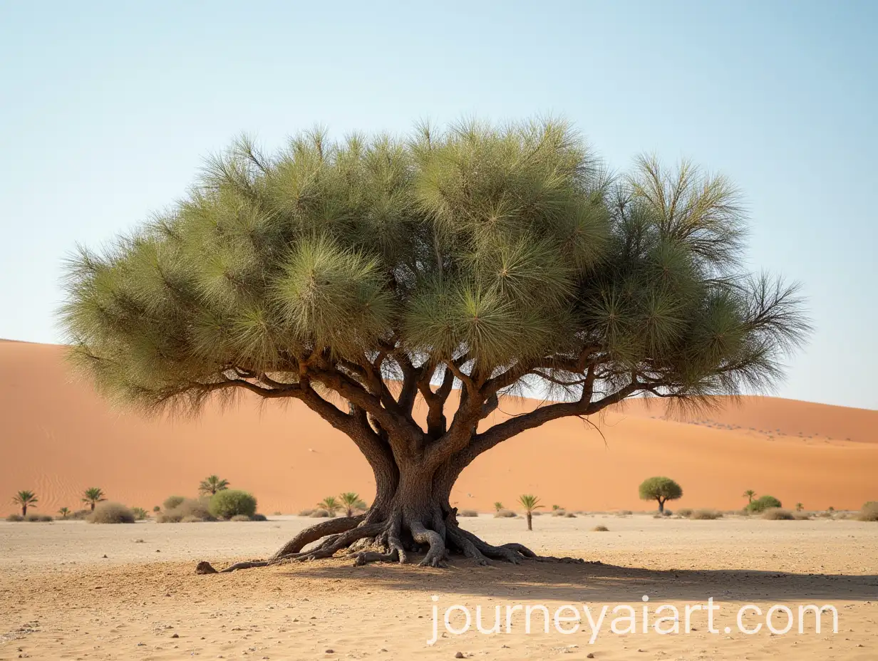 Lush-Grove-of-Trees-in-the-Vast-Desert-Landscape