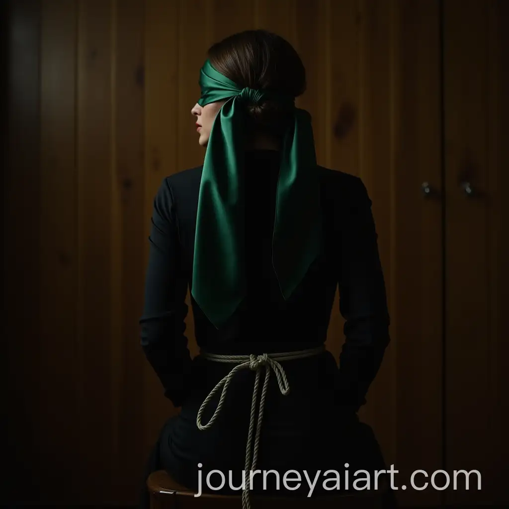 Kidnapping-Scene-with-Woman-Tied-and-Blindfolded-in-Black-Silk-Shirt