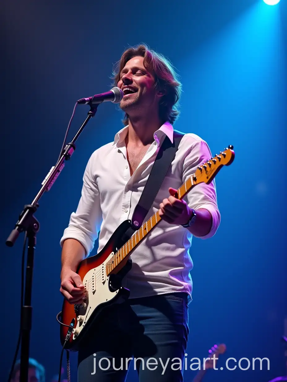 Male-Musician-Singing-on-Stage-with-Electric-Guitar-and-Dynamic-Lighting