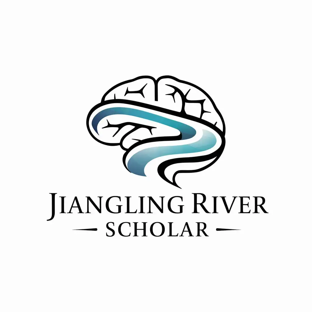 LOGO-Design-for-Jiangling-River-Scholar-Psychology-Brain-Theme-with-River-Water-Motif